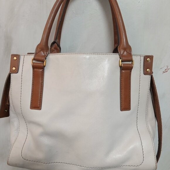 Fossil Cream and Tan Satchel - Picture 11 of 11